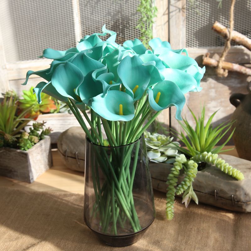 MW08083 Hot Selling Artificial Flower hanging PU Calla Lily For Wedding Centerpieces