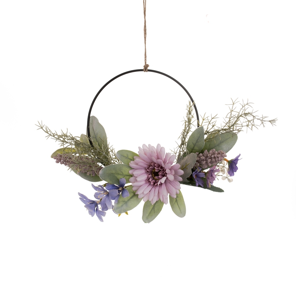CF01096 Artificial Flower wreath Gerbera Wild Chrysanthemum Freesia Hot Selling Wedding Supplies