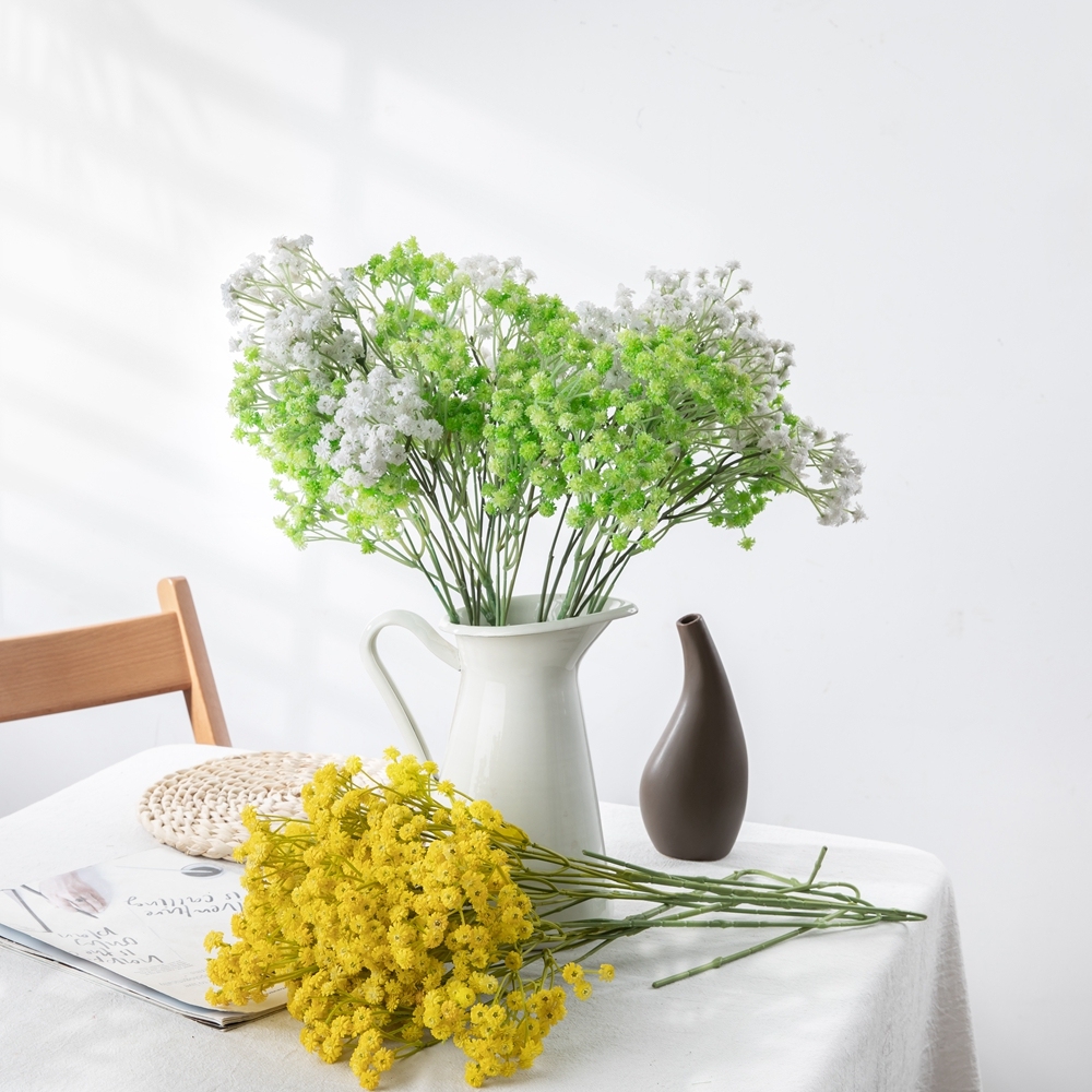 MW53460 Gypsophila Artificial Flowers Real Touch Babys Breath Flower White Wedding Decoration