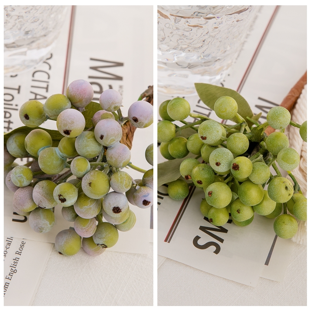 GF13645-1 Realistic Foam artificial stem berry Picks Berries decoration For Christmas Decoration
