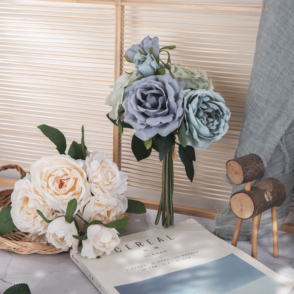 GF15979A Hot Sale Artificial Flower Rose Bouquet For Artifical Silk Mother's Day gift