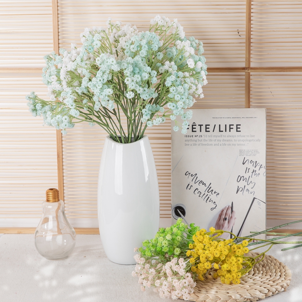 MW53460 Gypsophila Artificial Flowers Real Touch Babys Breath Flower White Wedding Decoration