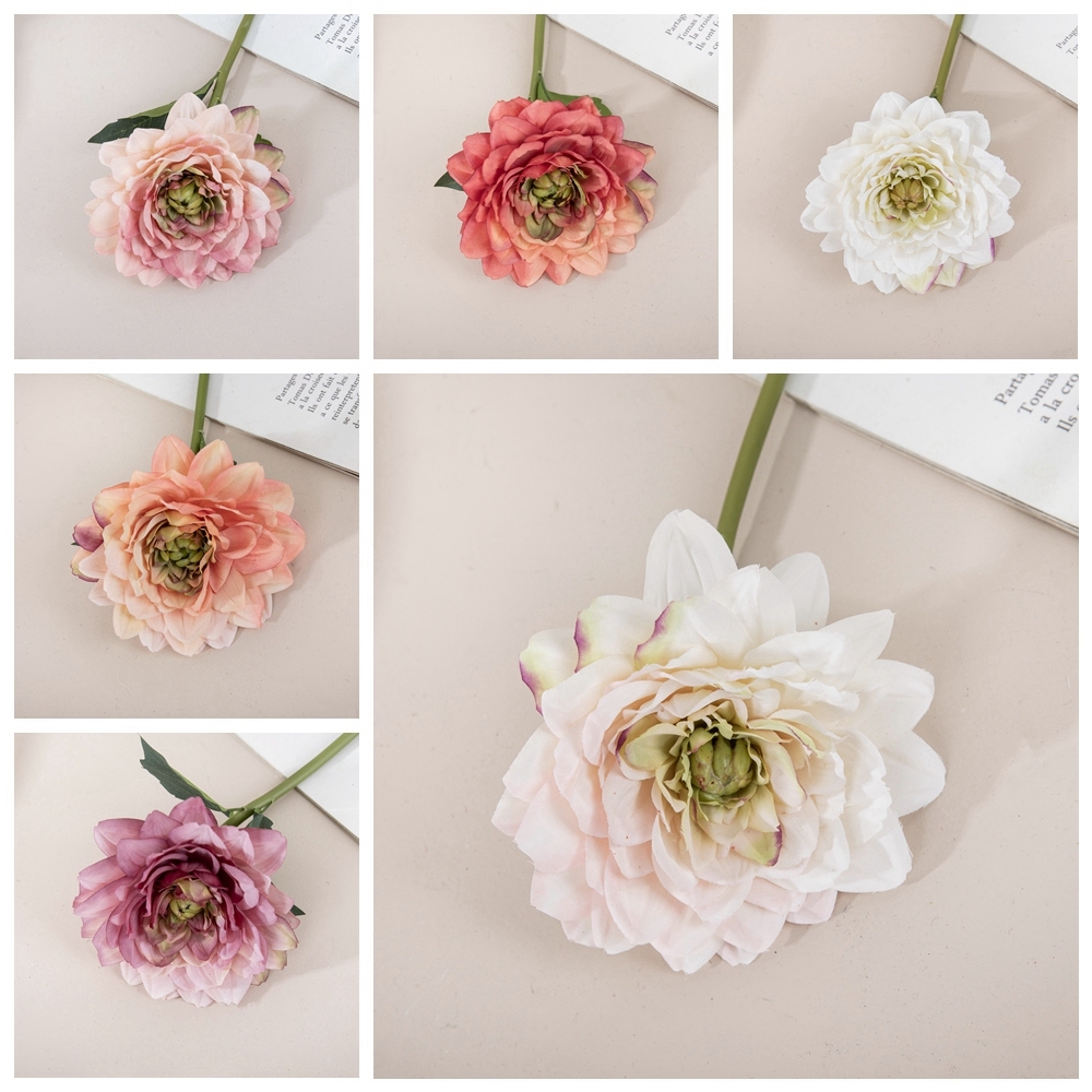 MW52663 Artificial Flower Dahlia Hot Selling Garden Wedding Decoration Decorative Flower