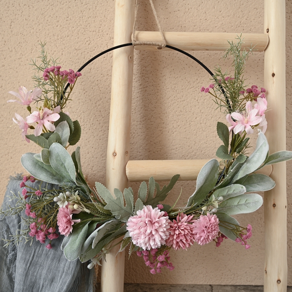 CF01062 Artificial Flower wreath Ball Chrysanthemum Leaves Realistic Wedding Supplies