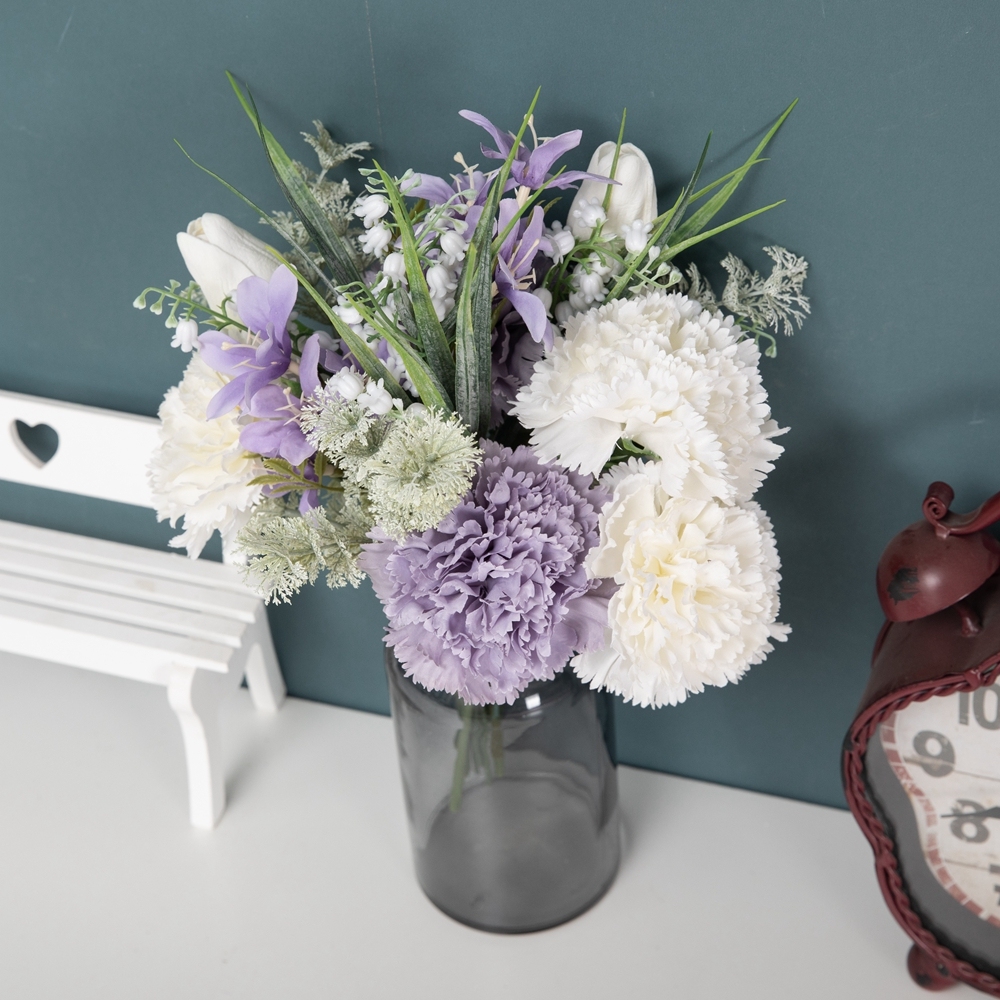 CF01158 Artificial Carnation Common Freesia Tulip Bouquet New Design Garden Wedding Decoration