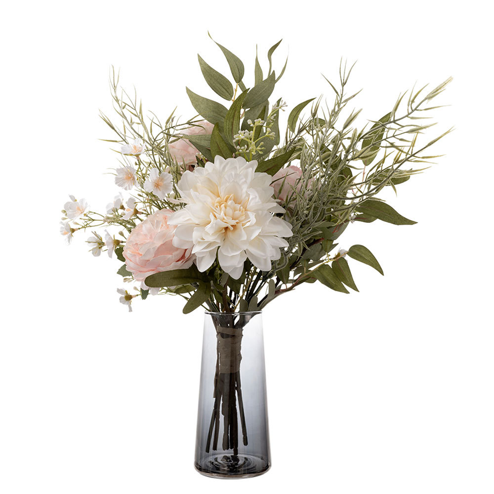 CF01066 Artificial Dahlia Roses Bouquet New Design Garden Wedding Decoration Bridal Bouquet