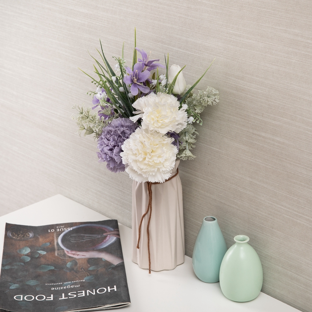 CF01158 Artificial Carnation Common Freesia Tulip Bouquet New Design Garden Wedding Decoration