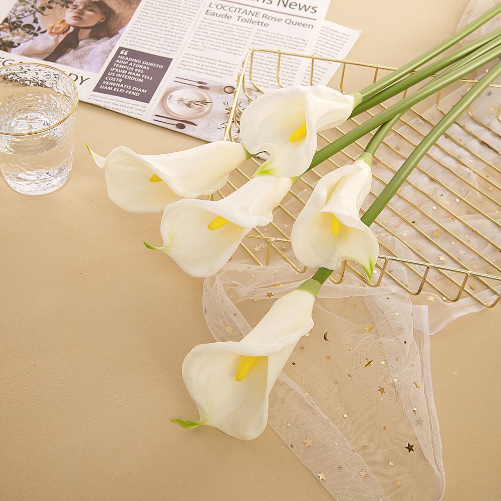 MW01505 real touch calla lilies wholesale calla for wedding home decoration faking calla lily