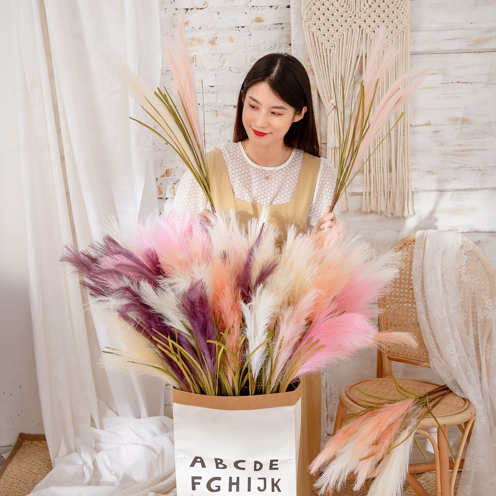 MW09916 Realistic Multifunctional Artificial Silk pampas spray artificial stamen For Party Decoration
