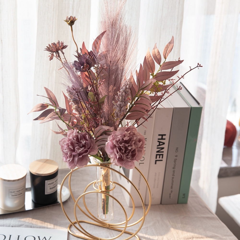 CF01127 Artificial Wild Chrysanthemum and Peony Bouquet New Design Christmas Picks