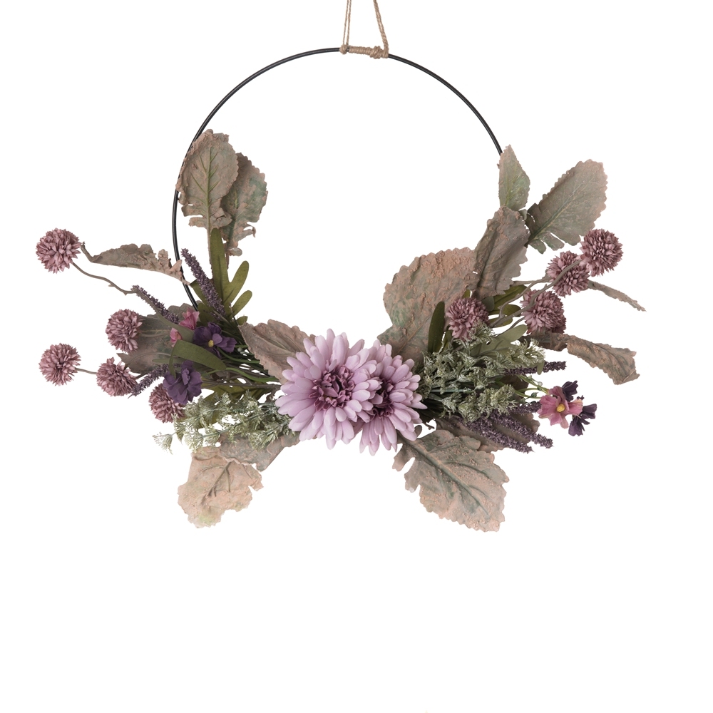 CF01015 Wholesale Artificial Flower wreath Gerbera Dandelion Chrysanthemum For Party Decoration
