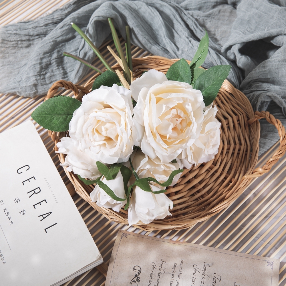 GF15979A Hot Sale Artificial Flower Rose Bouquet For Artifical Silk Mother's Day gift