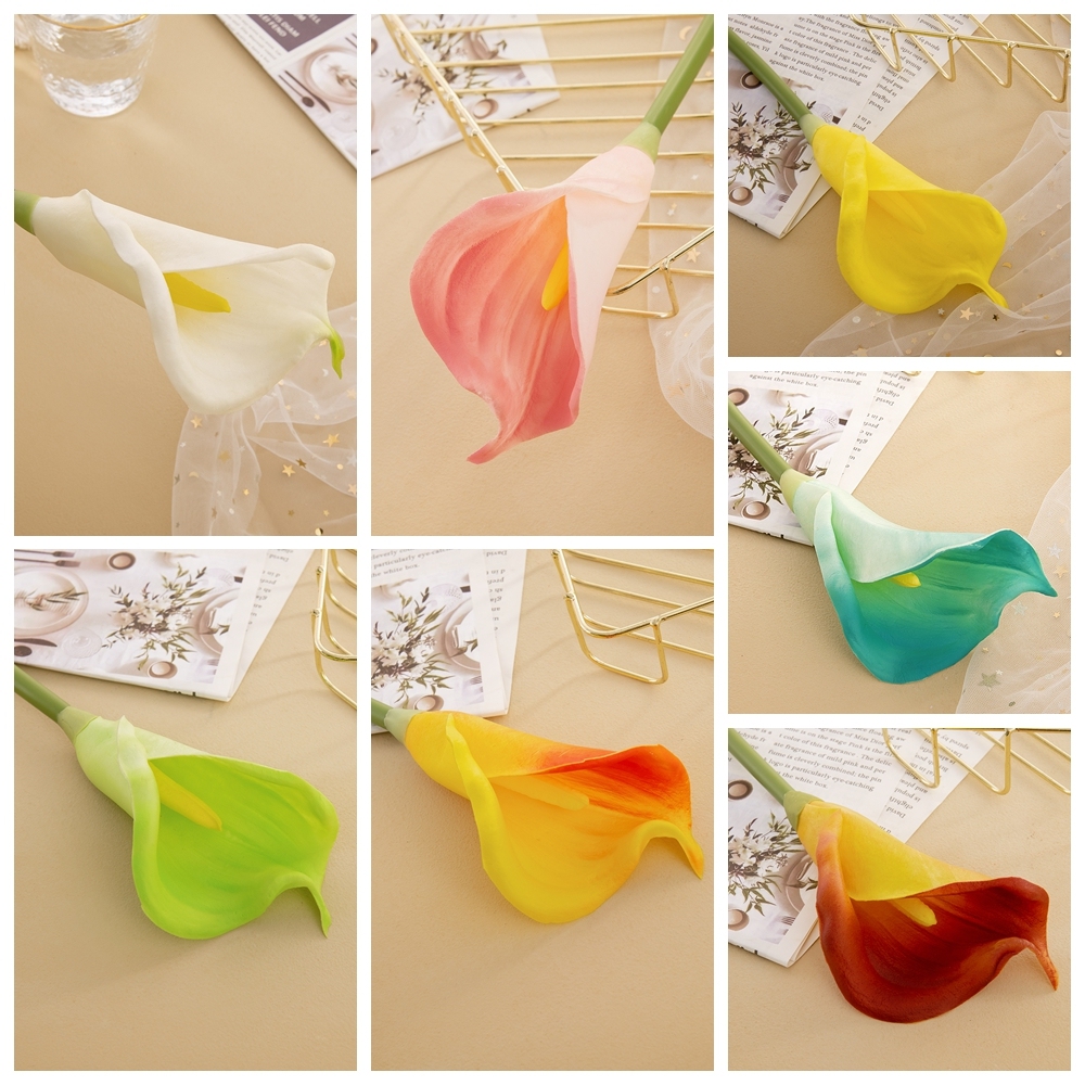MW01505 real touch calla lilies wholesale calla for wedding home decoration faking calla lily