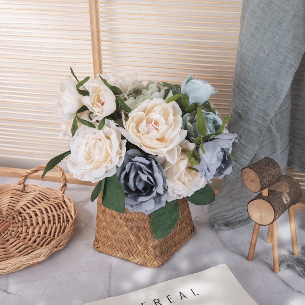 GF15979A Hot Sale Artificial Flower Rose Bouquet For Artifical Silk Mother's Day gift