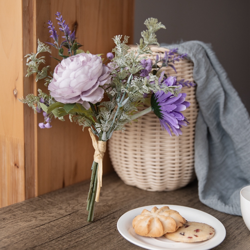 CF01108 Artificial Flower Bouquet Gerbera Tea Rose Dandelion New Design Wedding Supplies