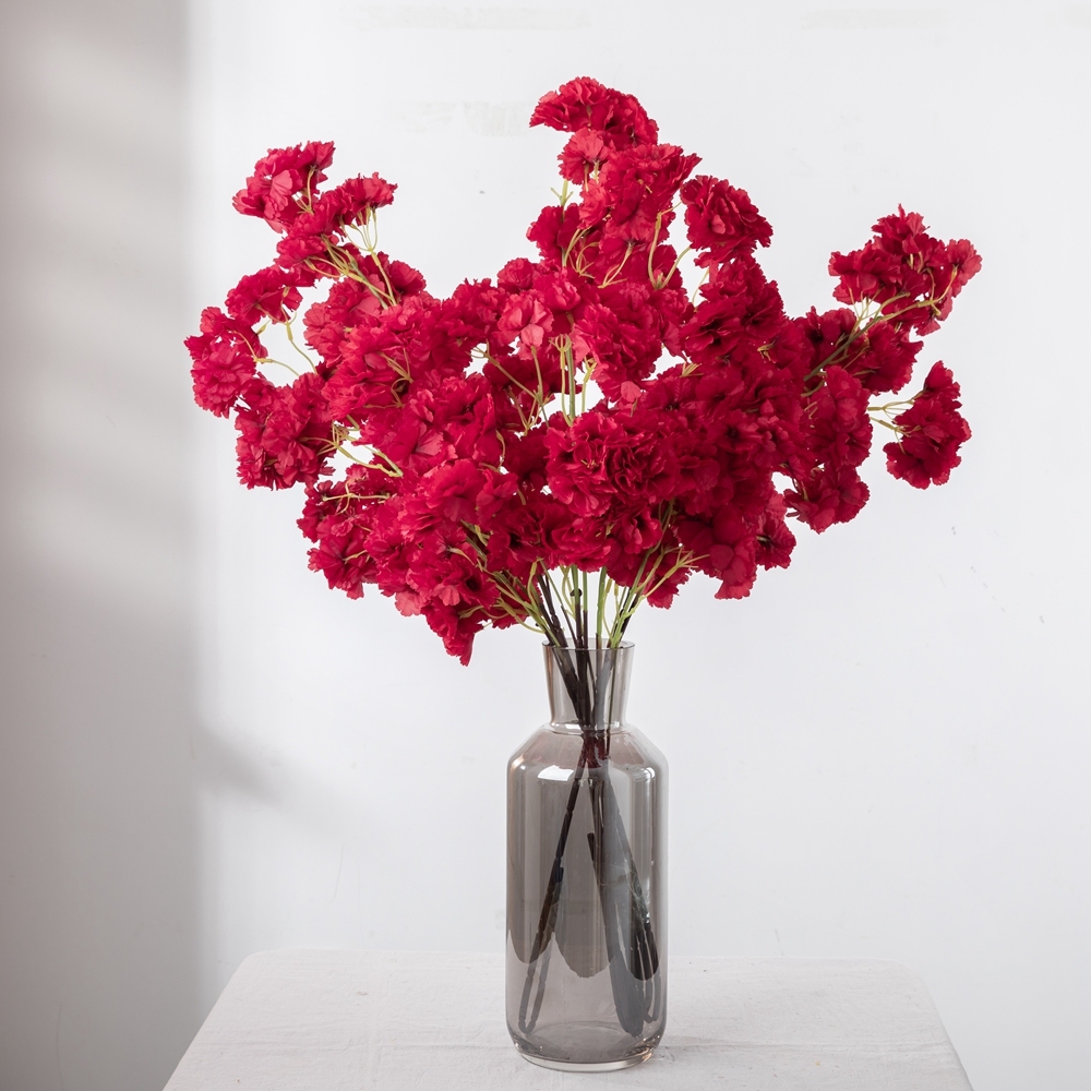 MW06740 Popular Artificial Flower White Fabric Cherry Blossom For Party Decoration