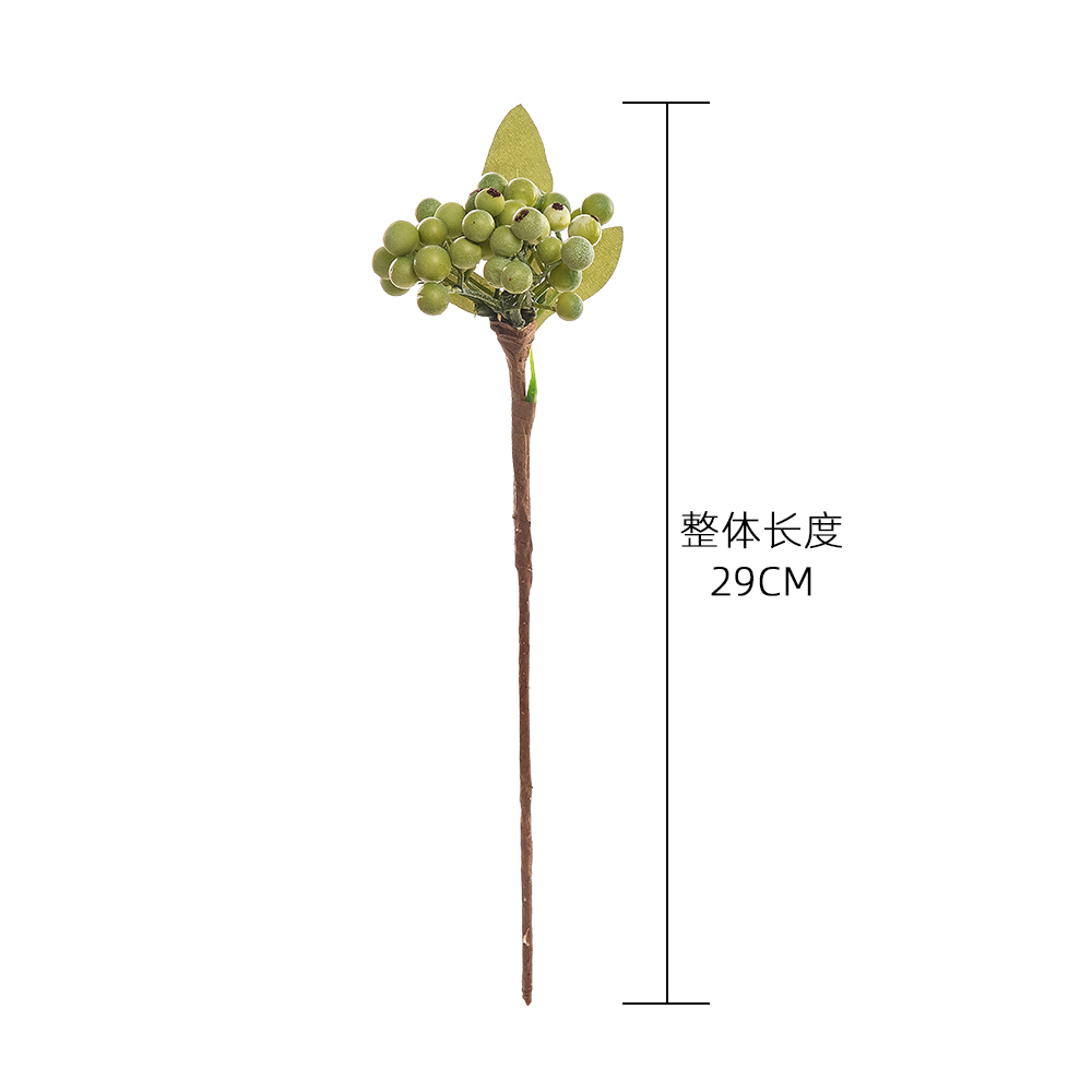 GF13645-1 Realistic Foam artificial stem berry Picks Berries decoration For Christmas Decoration