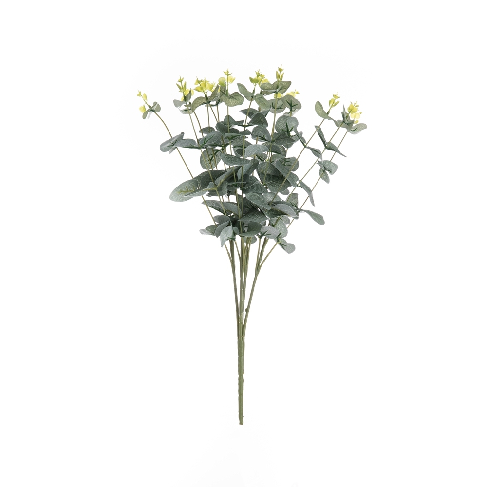 MW16301 Hot Selling Artificial Flower Plant Faux Eucalyptus Leaves Artificial Flower Silk Silver Dollar Eucalyptus Leaf For Gift