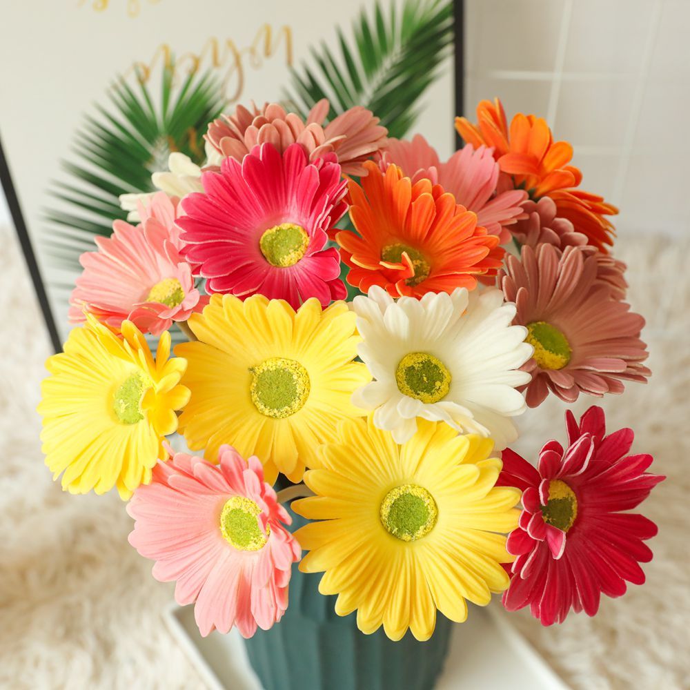 MW01513 High Quality Artificial Flower Multiple Colors PU Daisy For Valentine's Day gift