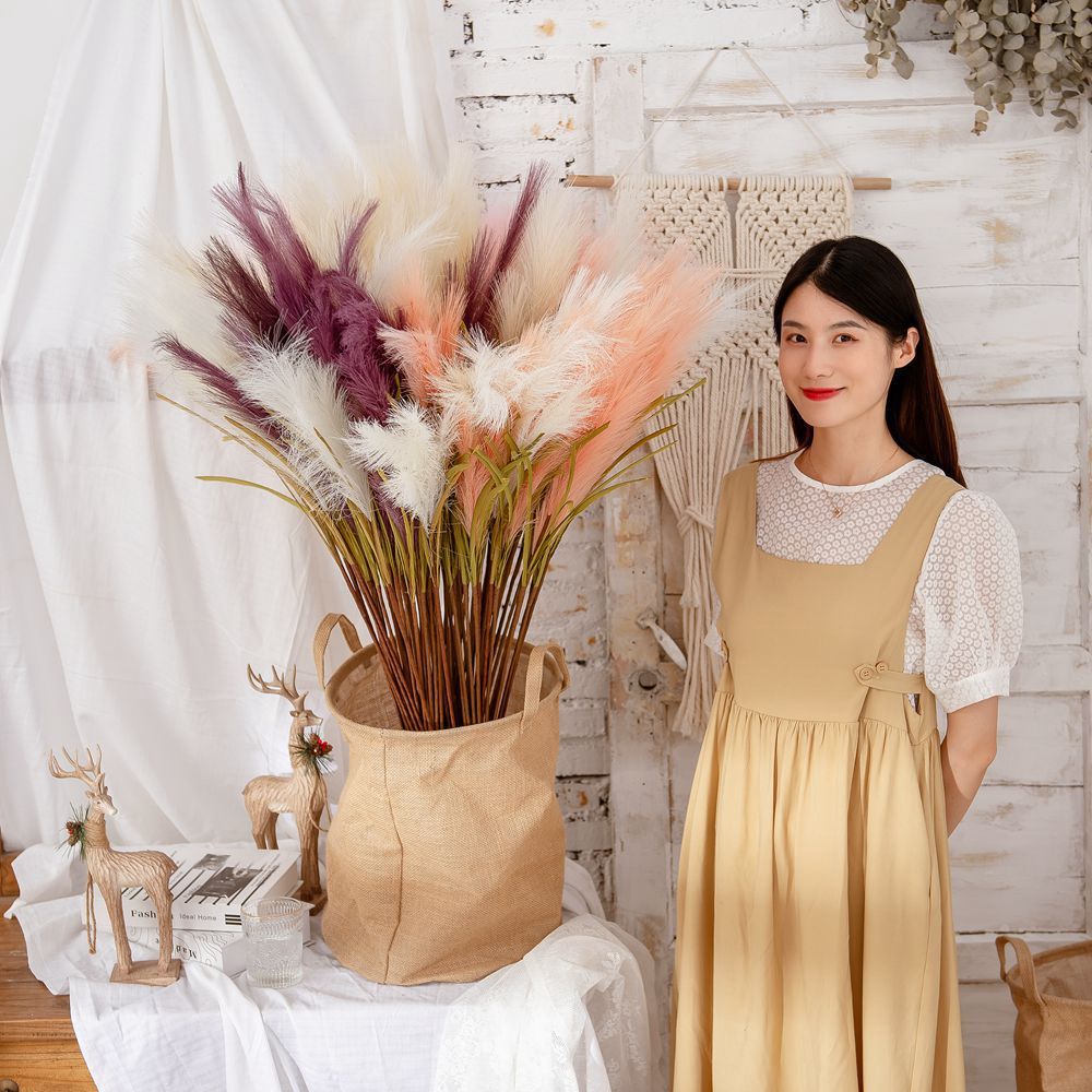 MW09916 Realistic Multifunctional Artificial Silk pampas spray artificial stamen For Party Decoration