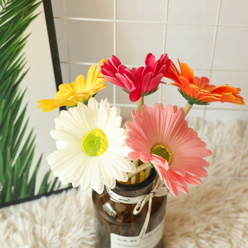 MW01513 High Quality Artificial Flower Multiple Colors PU Daisy For Valentine's Day gift