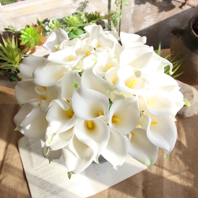 MW08083 Hot Selling Artificial Flower hanging PU Calla Lily For Wedding Centerpieces