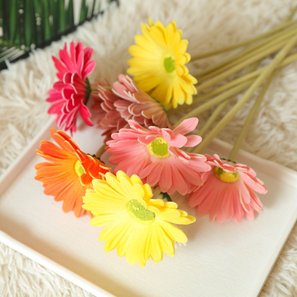 MW01513 High Quality Artificial Flower Multiple Colors PU Daisy For Valentine's Day gift