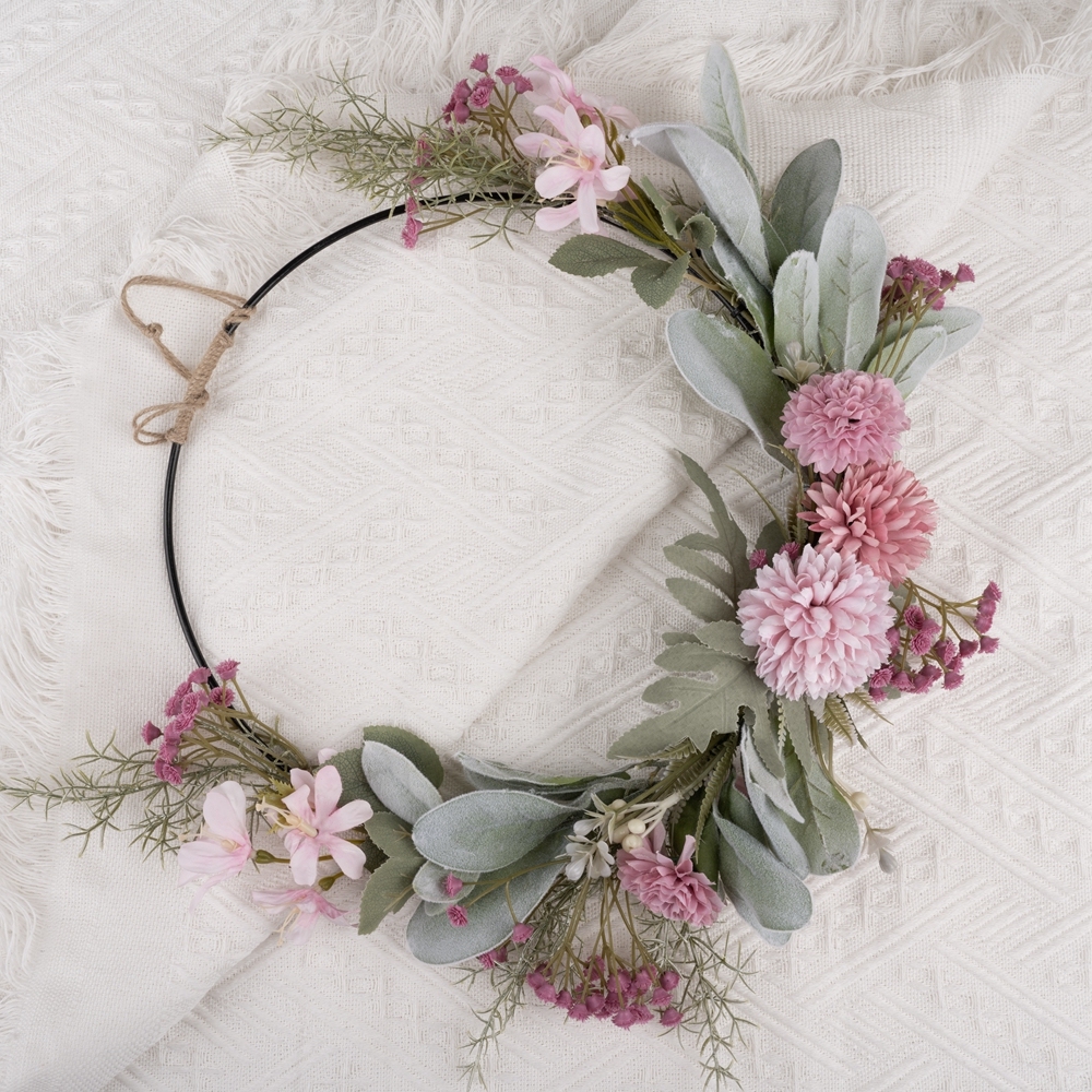 CF01062 Artificial Flower wreath Ball Chrysanthemum Leaves Realistic Wedding Supplies