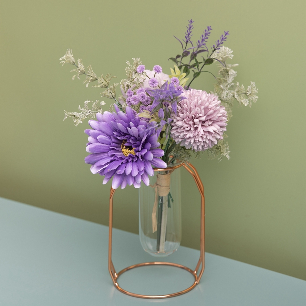 CF01108 Artificial Flower Bouquet Gerbera Tea Rose Dandelion New Design Wedding Supplies