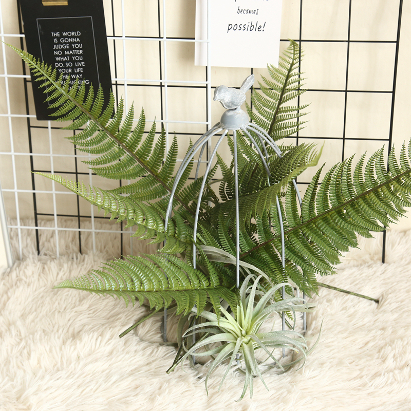 MW45555 Popular Real Touch Green Artificial Plastic Scutellaria Palming Tree Leaves Faux Plant For Christmas Decoration