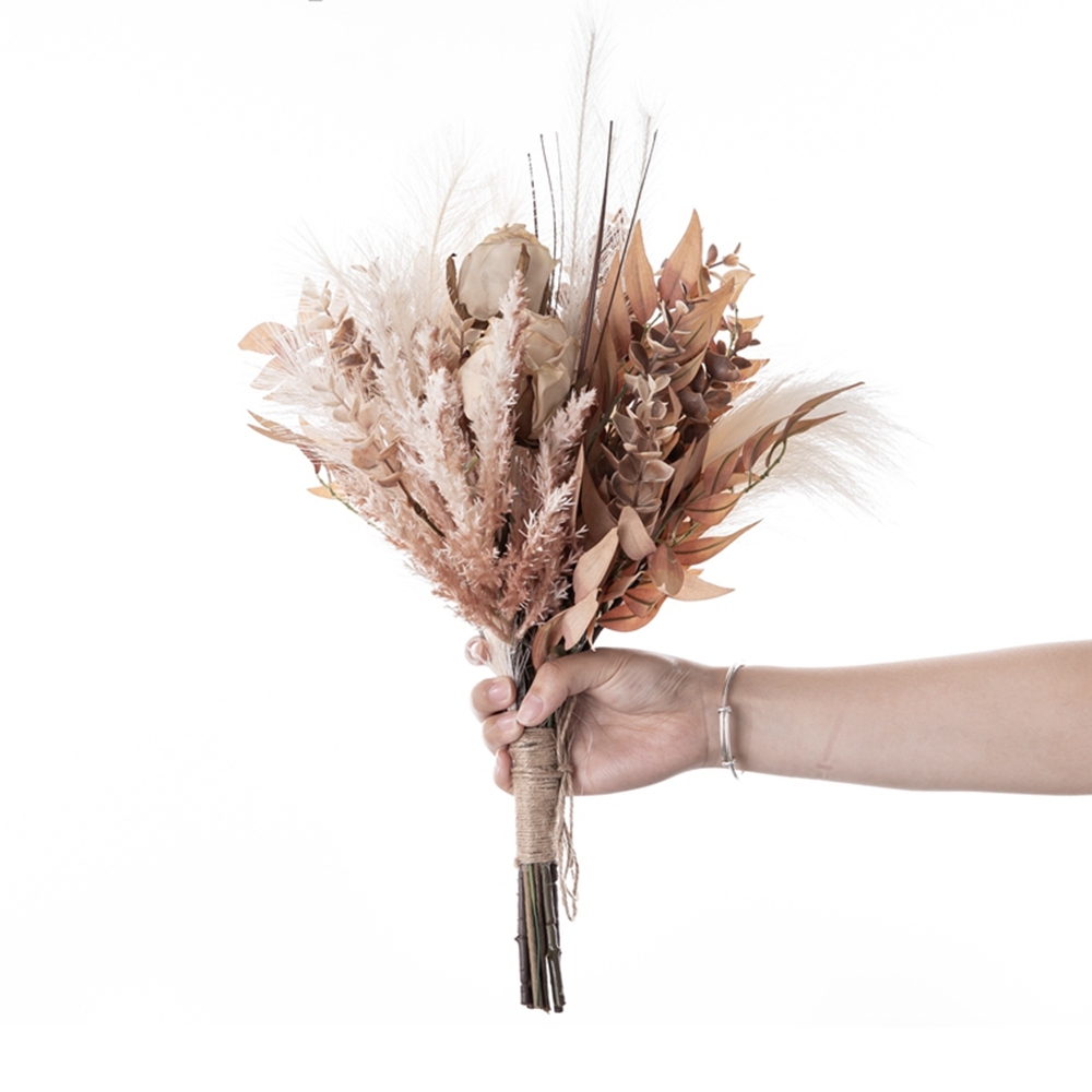 CF01160 Artificial Rose Pampas Bouquet New Design Decorative Flowers and Plants Autumn Decoration