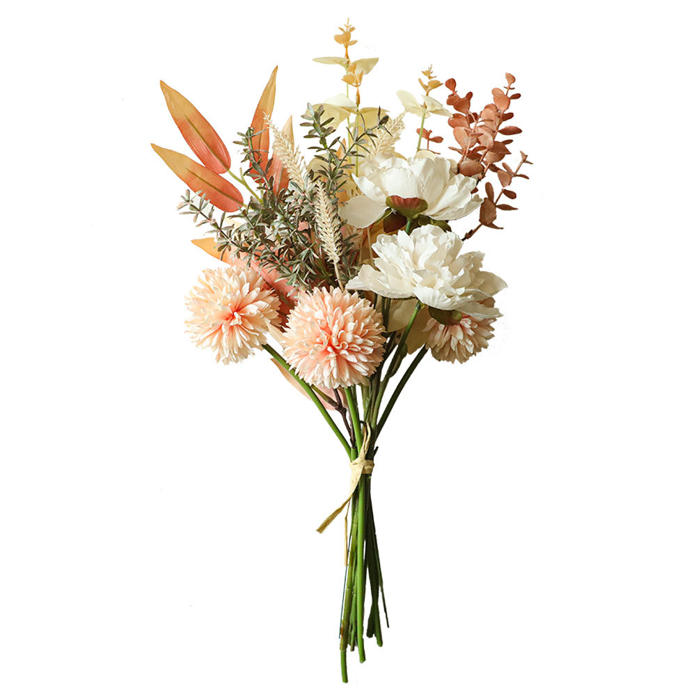 YC1059 New Design Artificial Flower Bouquet Holding Dandelion Eucalyptus Willow Leaves Bouquet For Wedding Supplies
