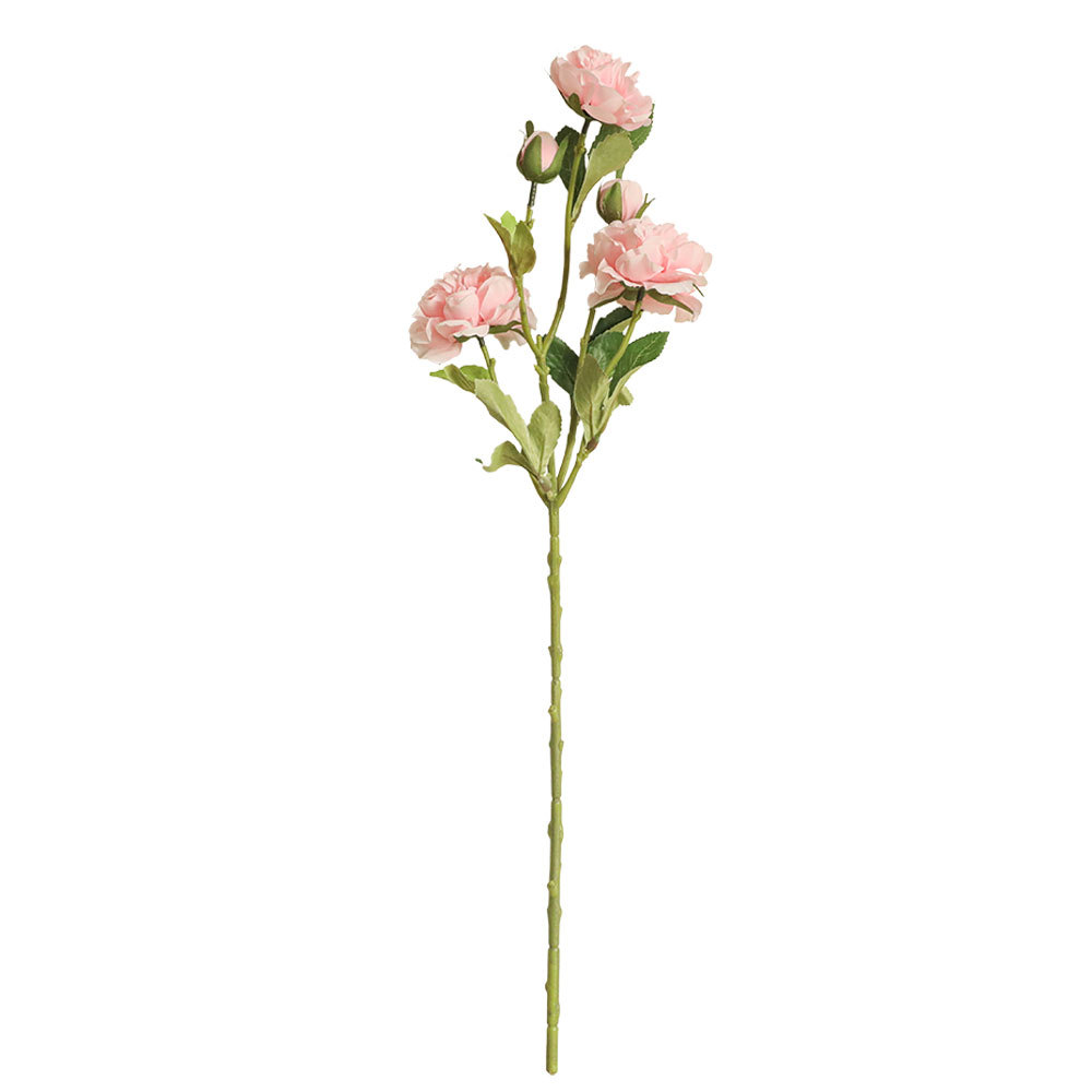 YC1027 Realistic 5 Head Eustoma Faux Flower Faking Peony Artificial Flower Single Spray for Silk Flowers