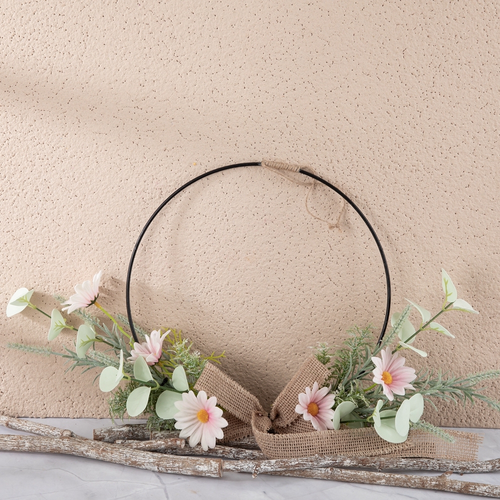 CF01229 Modern Spring Artificial Flowers Daisy Half Garland Wall Hanging for garden holiday party home indoor backdrop decor