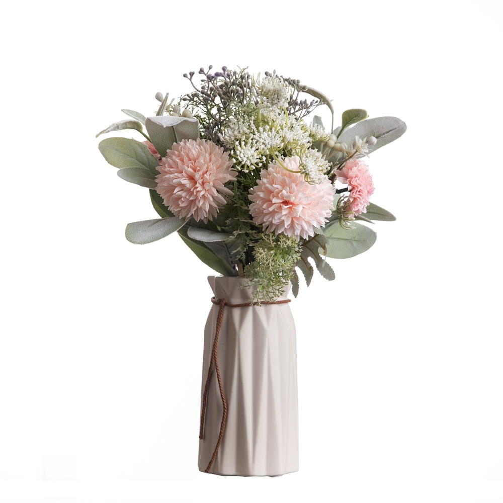 CF01174 Artificial Dandelion Fabric Flocking Leaves Plastic Berry artificial flower ball pretty colorful bride's bouq