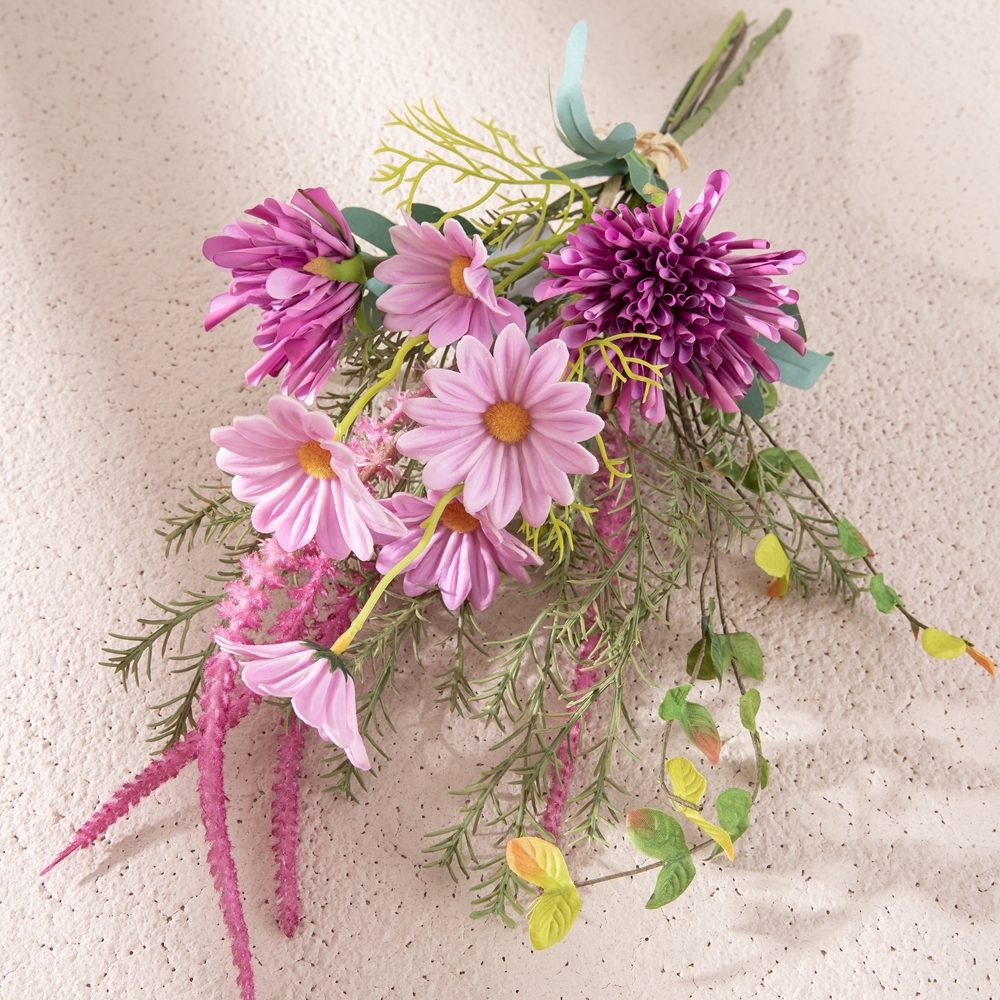 CF01246 Development China High Quality Real Touch Chrysanthemum Pu Gerbera Plastic Greenery For Home Decoration