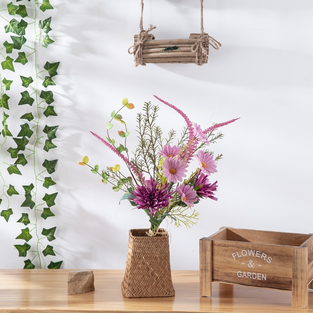 CF01246 Development China High Quality Real Touch Chrysanthemum Pu Gerbera Plastic Greenery For Home Decoration