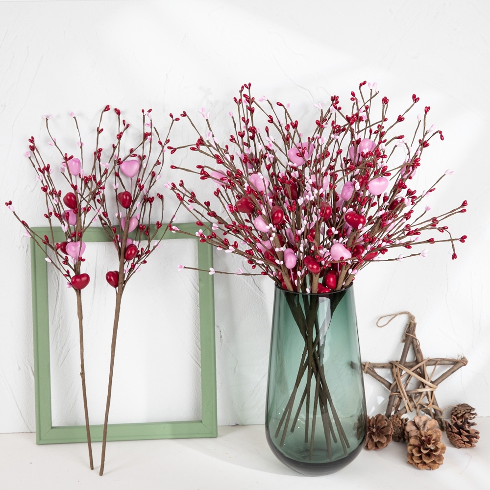 CL02001 Love Berry Branches PE artificial Flower Decoration DIY for Home Party Wedding Decoration Valentine's Day Event