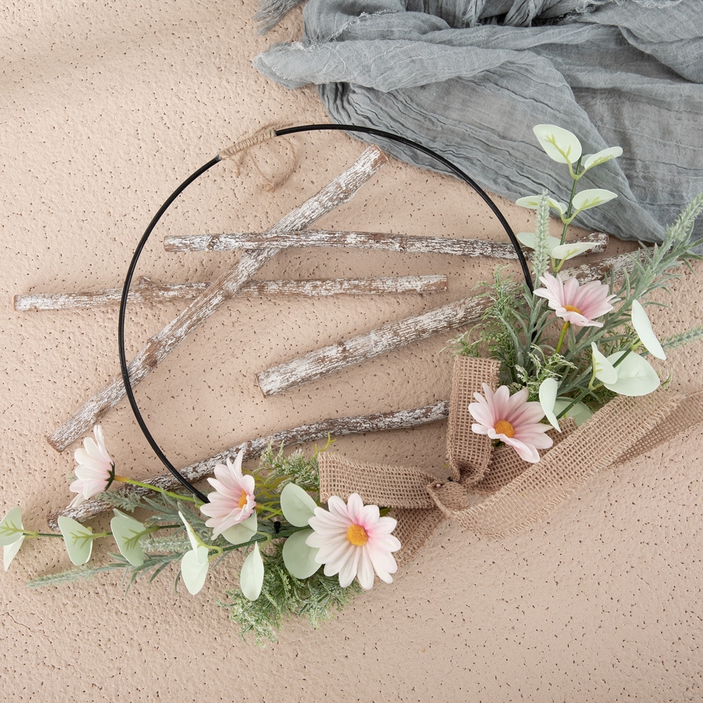 CF01229 Modern Spring Artificial Flowers Daisy Half Garland Wall Hanging for garden holiday party home indoor backdrop decor