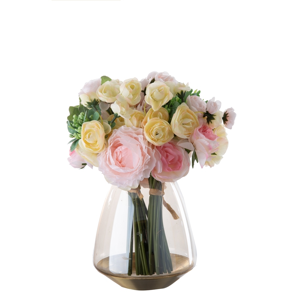 DY1-2024 Factory Direct Sale Artificial Flower Bouquet Artificial Silk Ranunculus For Decorative Flower