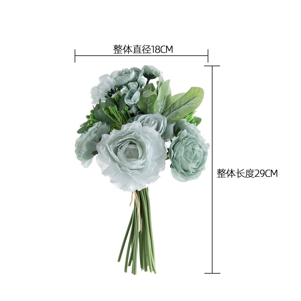 DY1-2024 Factory Direct Sale Artificial Flower Bouquet Artificial Silk Ranunculus For Decorative Flower