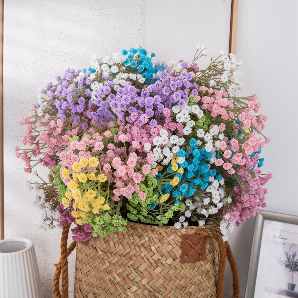 DY1-484 Realistic Artificial Flower Plant Plastic Gypsophila For Wedding Supplies