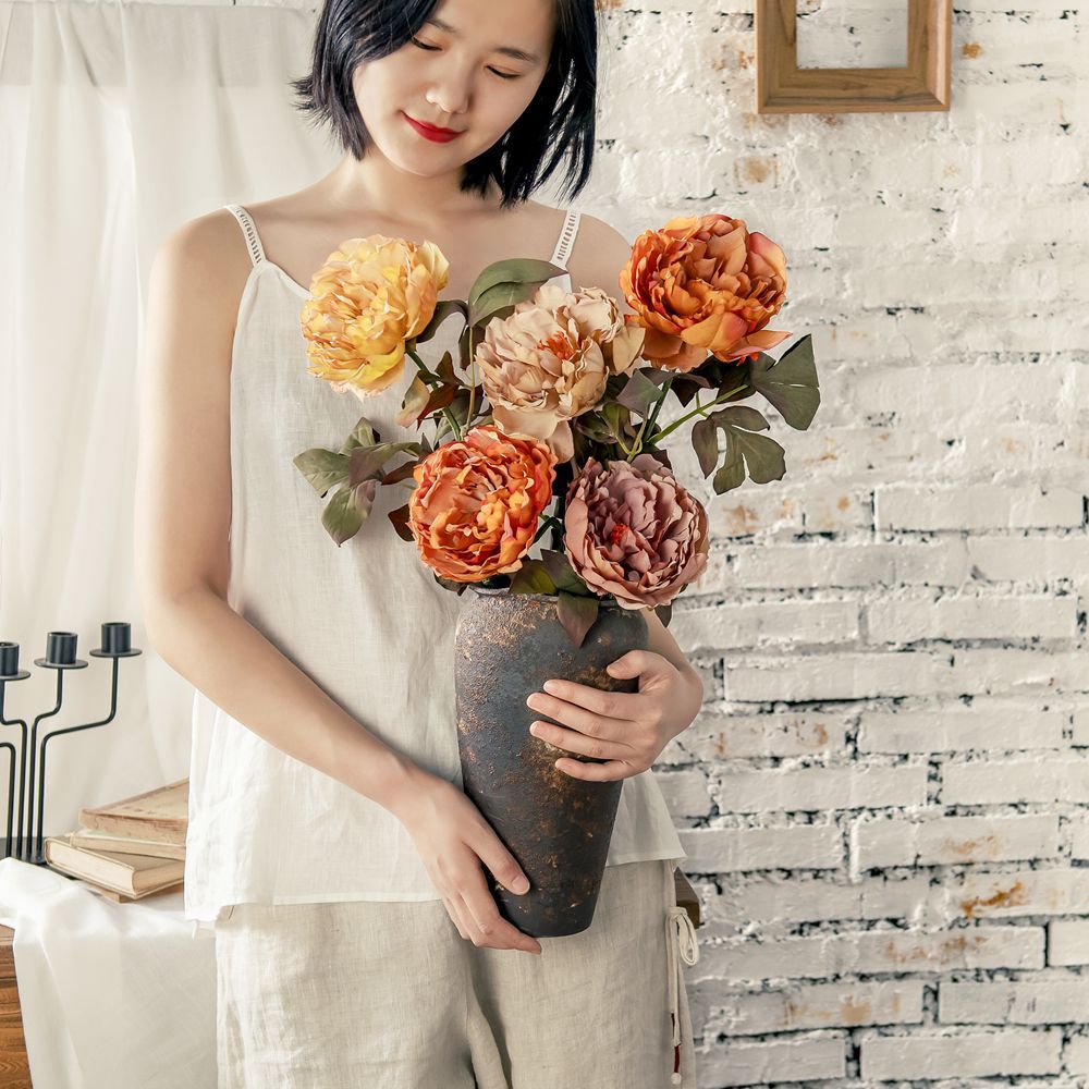DY1-4298 New Design Artificial Flower Artifical Silk Peony For Valentine's Day gift