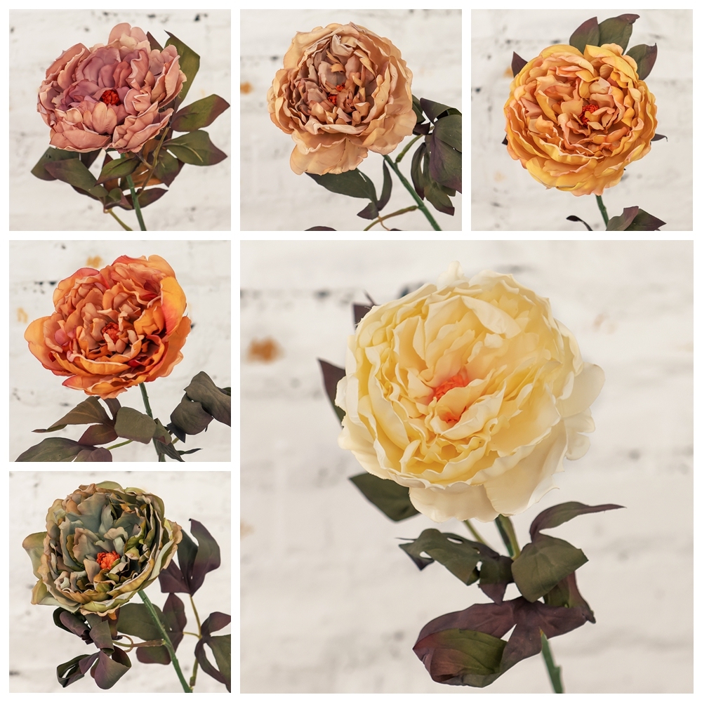 DY1-4298 New Design Artificial Flower Artifical Silk Peony For Valentine's Day gift