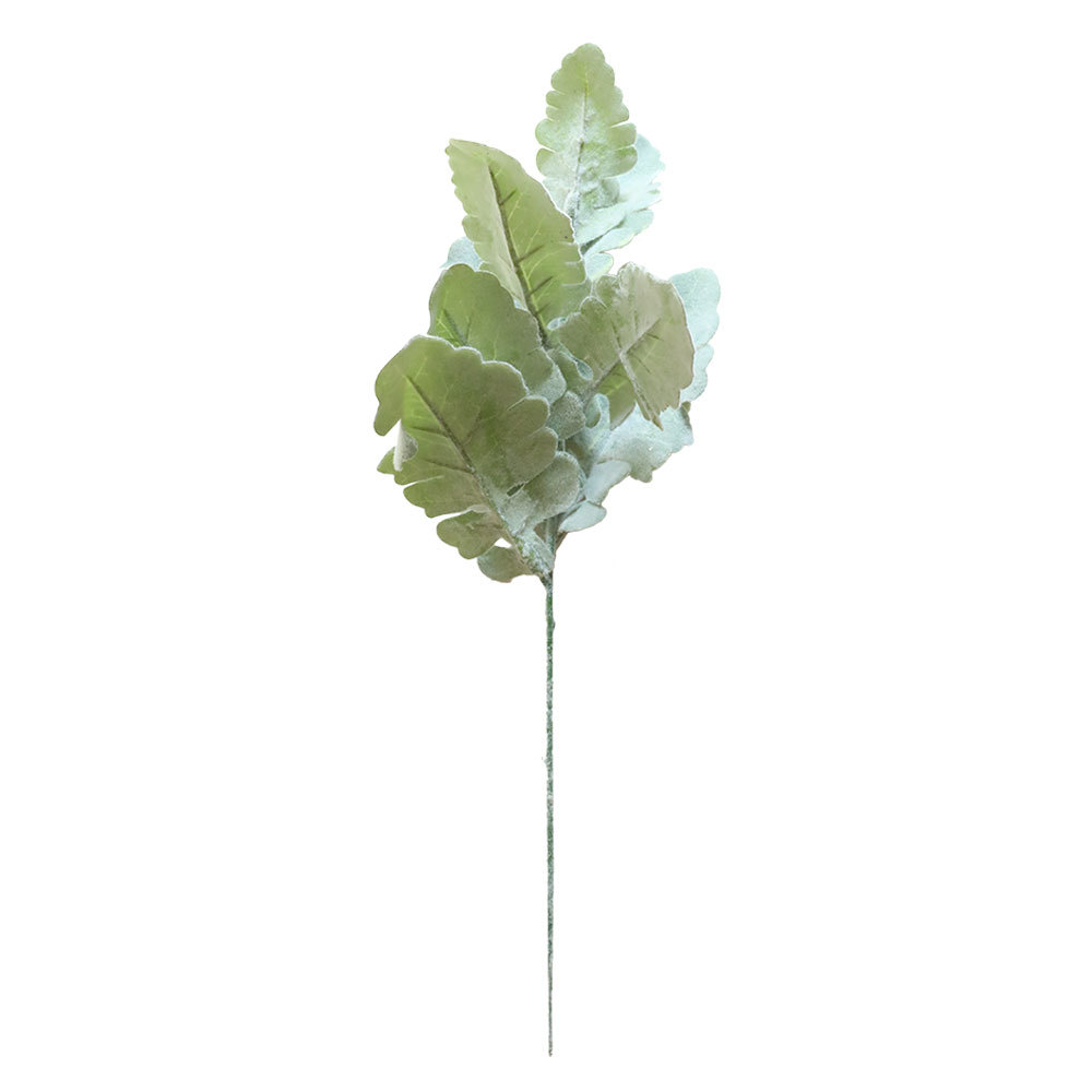 DY1-3646 Artificial Flocked Lambs Ear Leaves Flocked Oak Leaves Lamb' for Home Wedding DIY Floral Arrangement