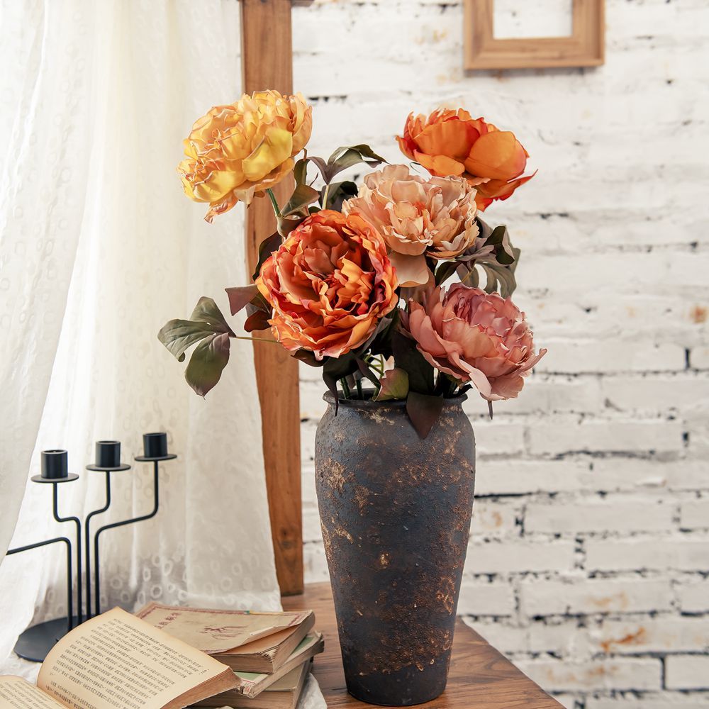 DY1-4298 New Design Artificial Flower Artifical Silk Peony For Valentine's Day gift