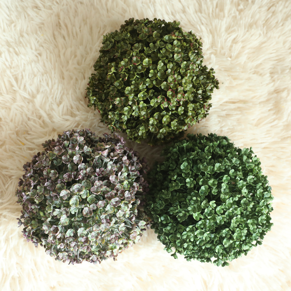 DY1-2531A Hot Selling Pastoral Grass Plant Topiary wedding christmas Boxwood Ball decoration for Wedding Decoration