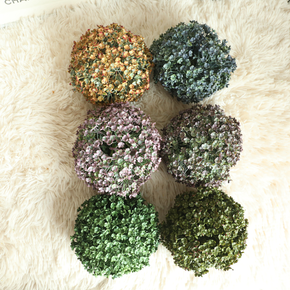 DY1-2531A Hot Selling Pastoral Grass Plant Topiary wedding christmas Boxwood Ball decoration for Wedding Decoration