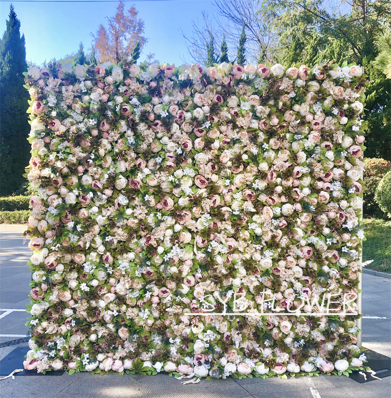 Flower Wall High-Quality Material Process Design Artificial Floral Wholesale Flower Wall Decoration #49