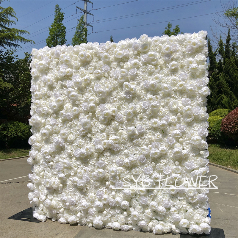 Custom Artificial Wedding Flower Decorative Flower Wall Backdrops For Event Party #56-2